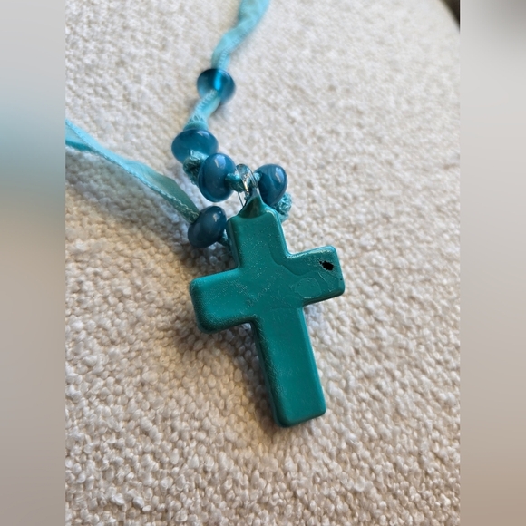 Free People, Ivy Pendant Choker, Violet/Cross - NWOT - Picture 6 of 7